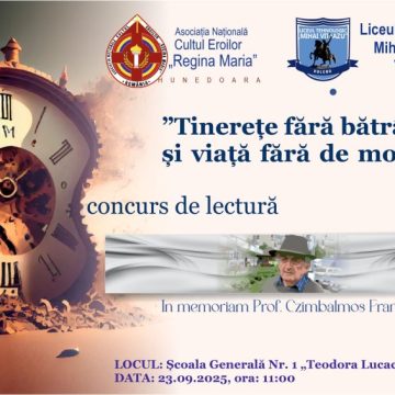 Concurs de lectură In memoriam prof. Francisc Czimbalmos, la Vulcan