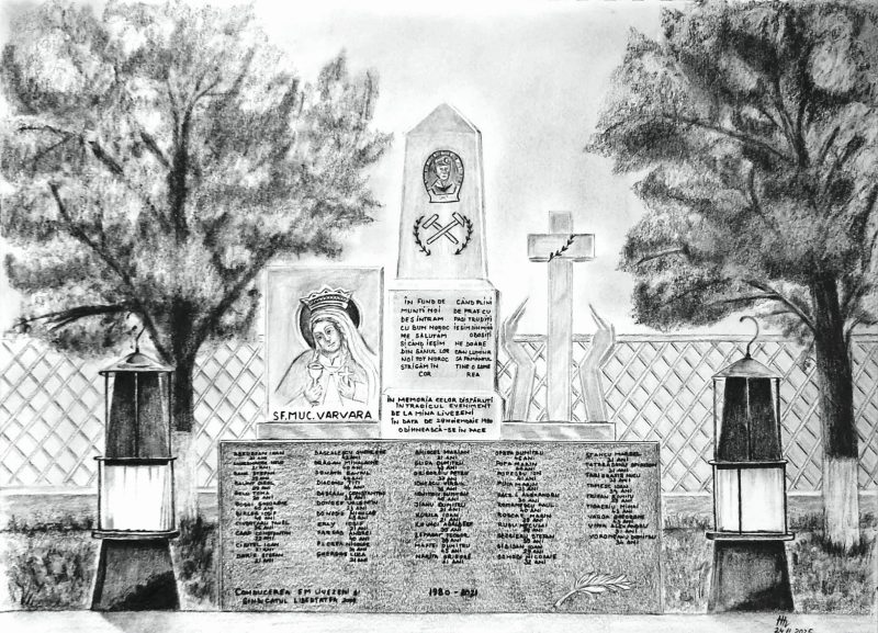 Comemorare a eroilor mineri căzuți în explozia din noiembrie 1980 de la Mina Livezeni