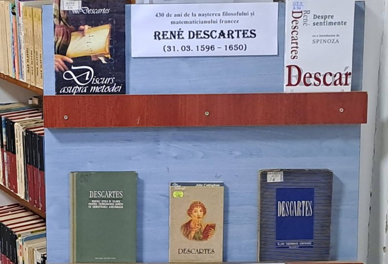 Rațiunea ca temelie a existenței: René Descartes la 430 de ani de la naștere, celebrat la Biblioteca Municipală Valeriu Butulescu Petroșani