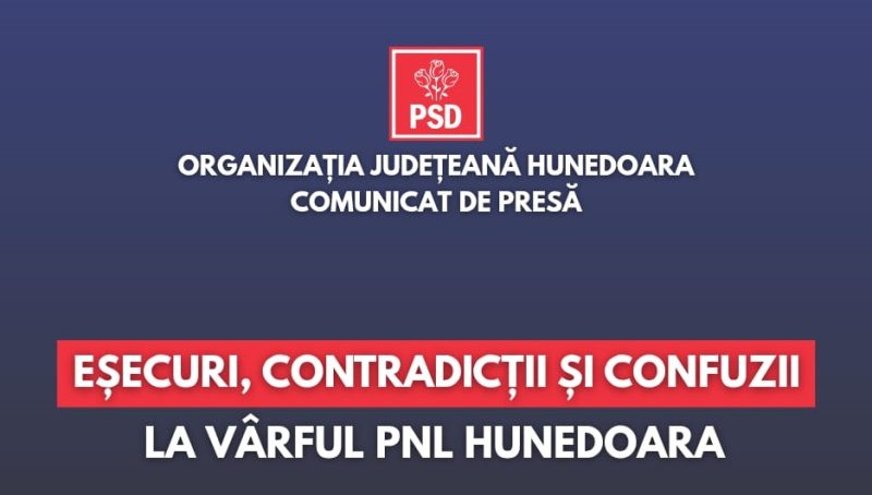 Comunicat de presă al Organizației PSD Hunedoara