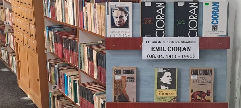 La Petroșani, Biblioteca ,,Valeriu Butulescu” celebrează 115 ani de la nașterea lui Emil Cioran, filosoful lucidității incomode