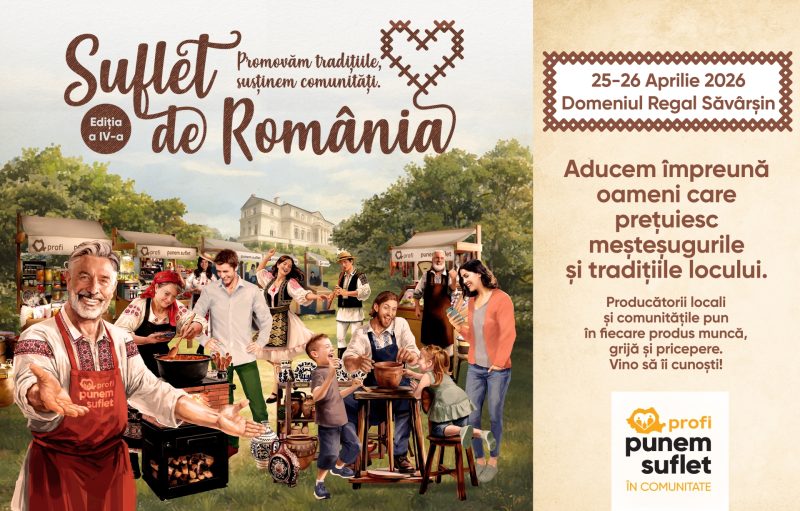 Domeniul Regal Săvârșin găzduiește, pe 25 și 26 aprilie, cea mai amplă ediție de până acum a festivalului „Suflet de România”