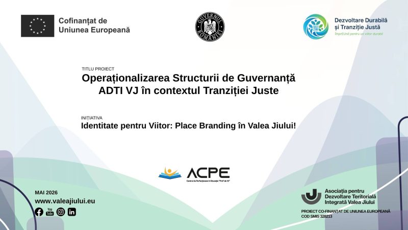 Atelier de inițiere și fundamentare metodologică a procesului de Place Branding în orașele post-miniere