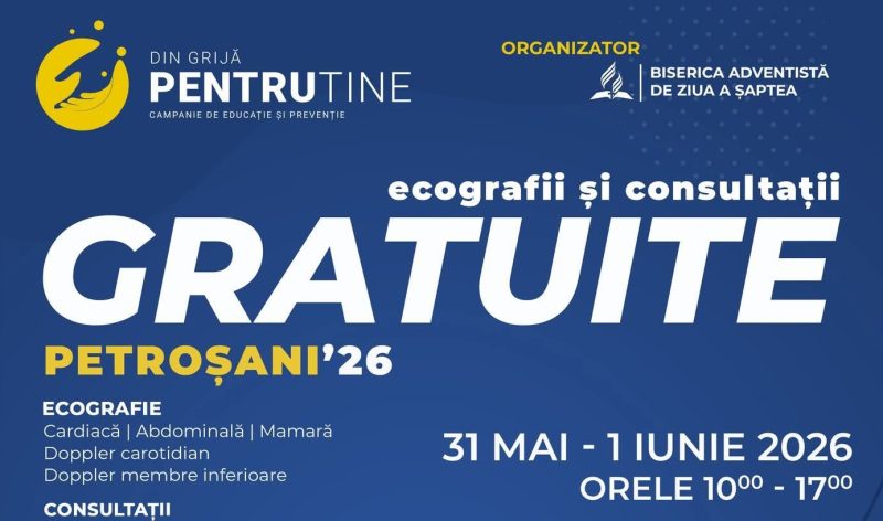 707190269_26795114673492224_1844886163271852432_n - Copy Petroșaniul devine pentru două zile capitala prevenției medicale din Valea Jiului.