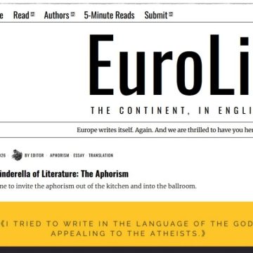 EUROLIT 1 Despre aforisme şi despre Valeriu Butulescu în revista de limbă engleză EuroLit