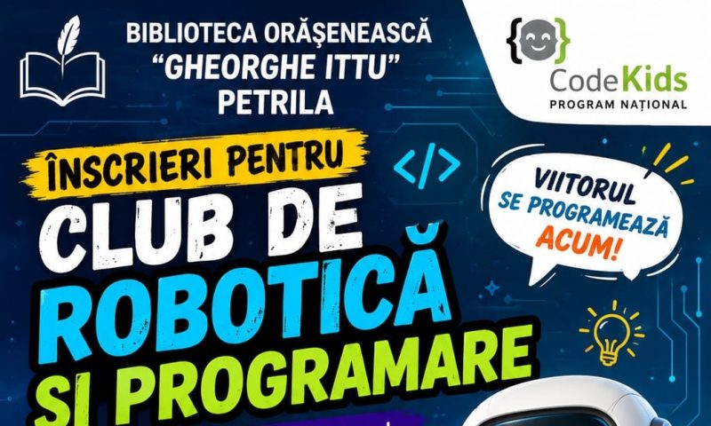 WhatsApp Image 2026-06-10 at 11.10.08 - Copy Se fac înscrieri pentru Clubul de robotică și programare de la Biblioteca „Gheorghe Ittu” din Petrila